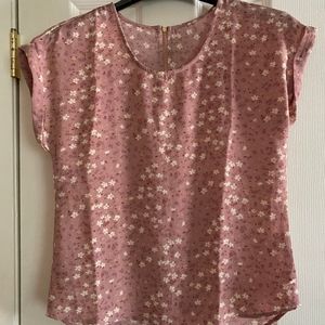 Piink floral print top